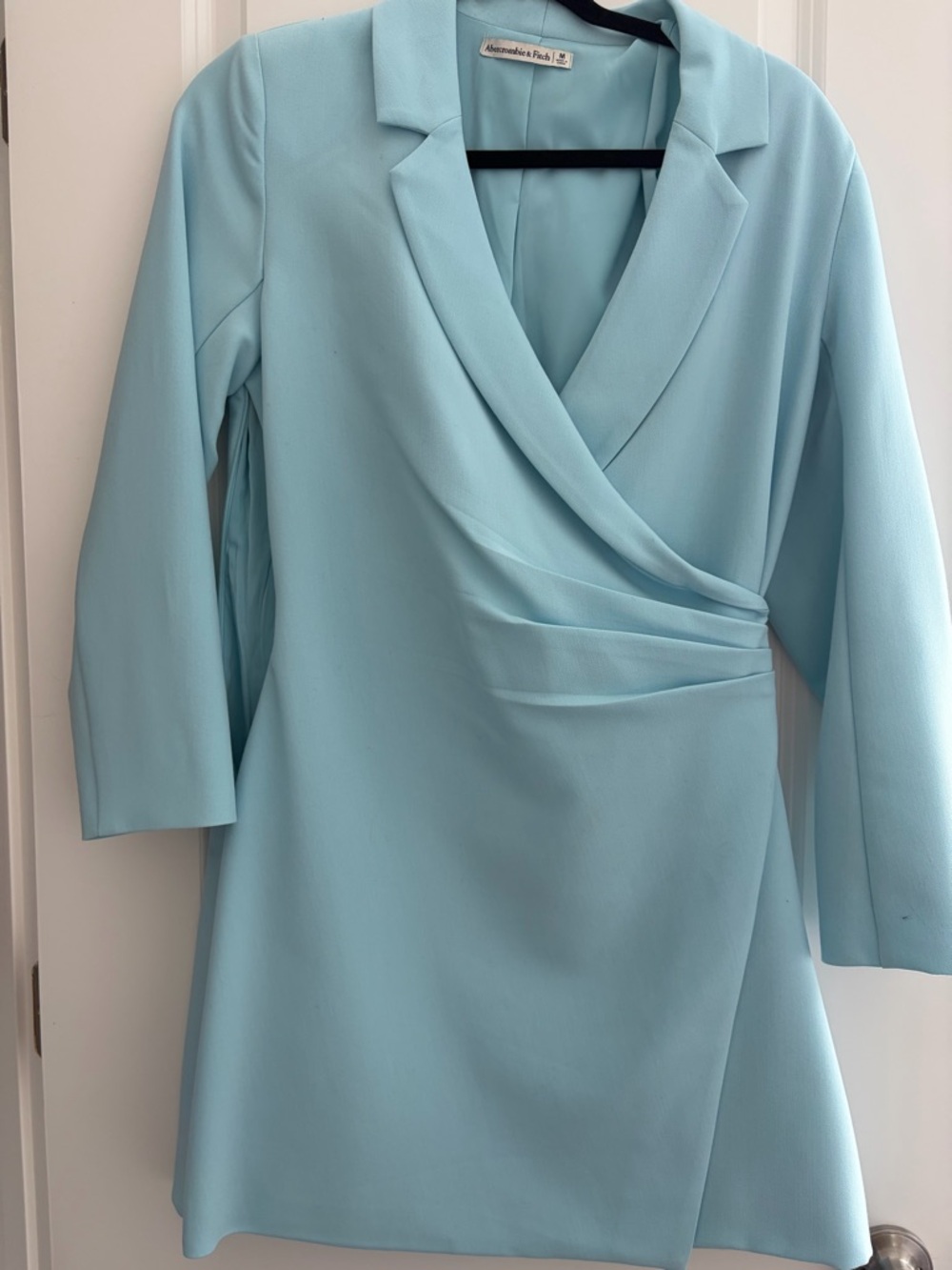 Abercrombie & Fitch Pastel Blue Wrap Blazer Dress